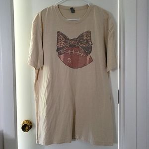 Women's XL Cheetah Football Short Sleeve Tee Gently Used